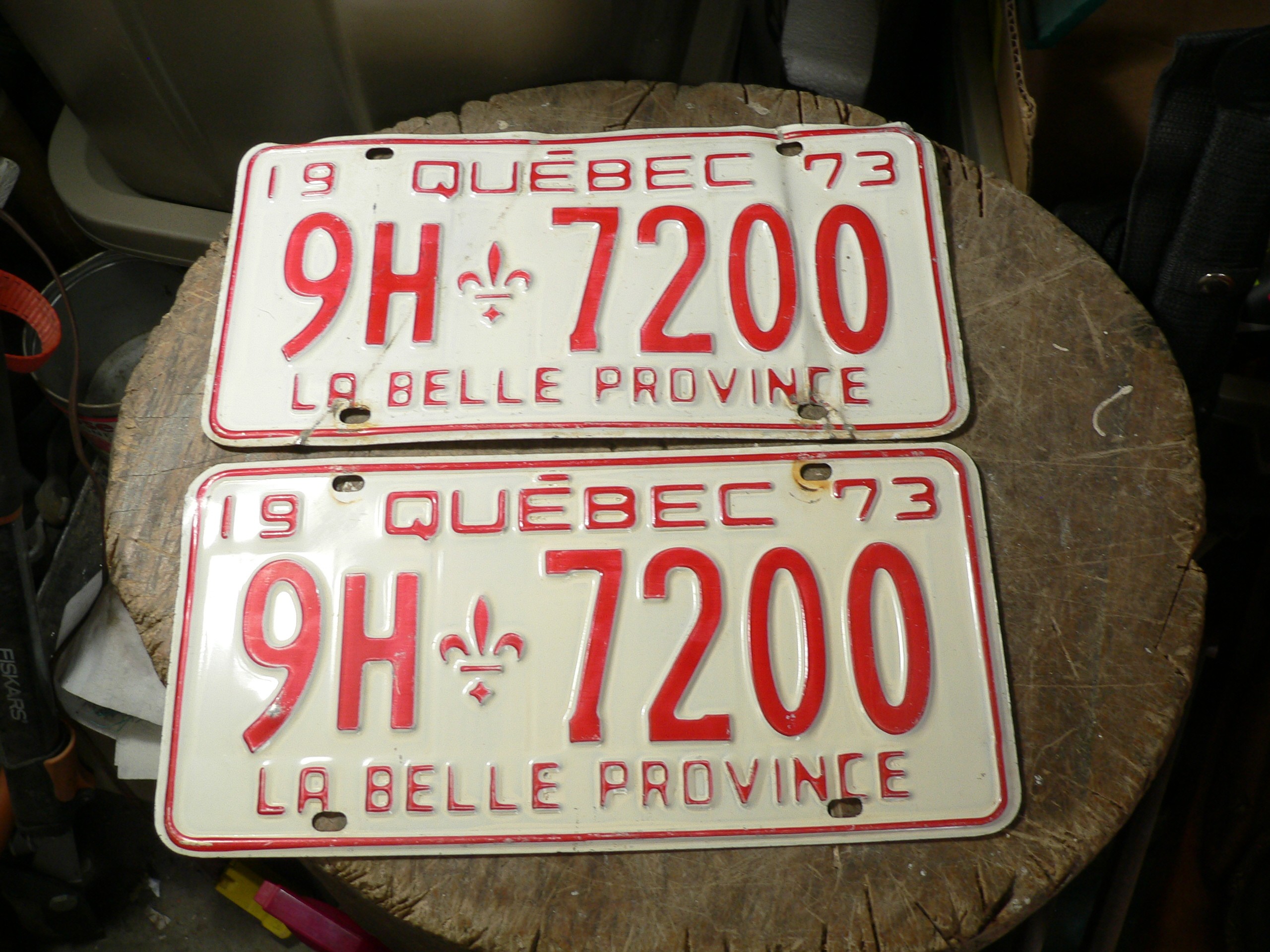 Paire de plaque vintage # 9598