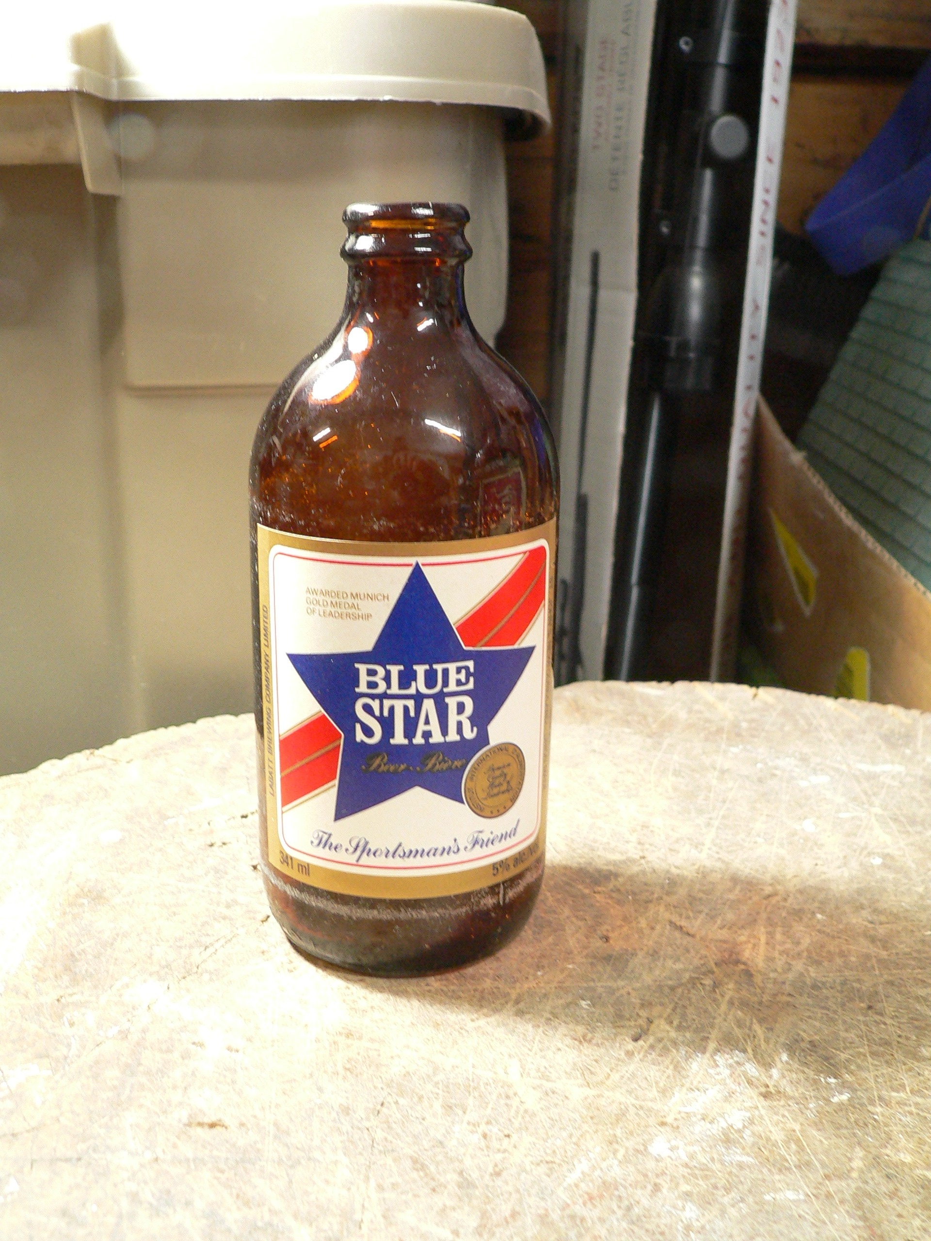 Bouteille bière vintage Blue star #9630.5