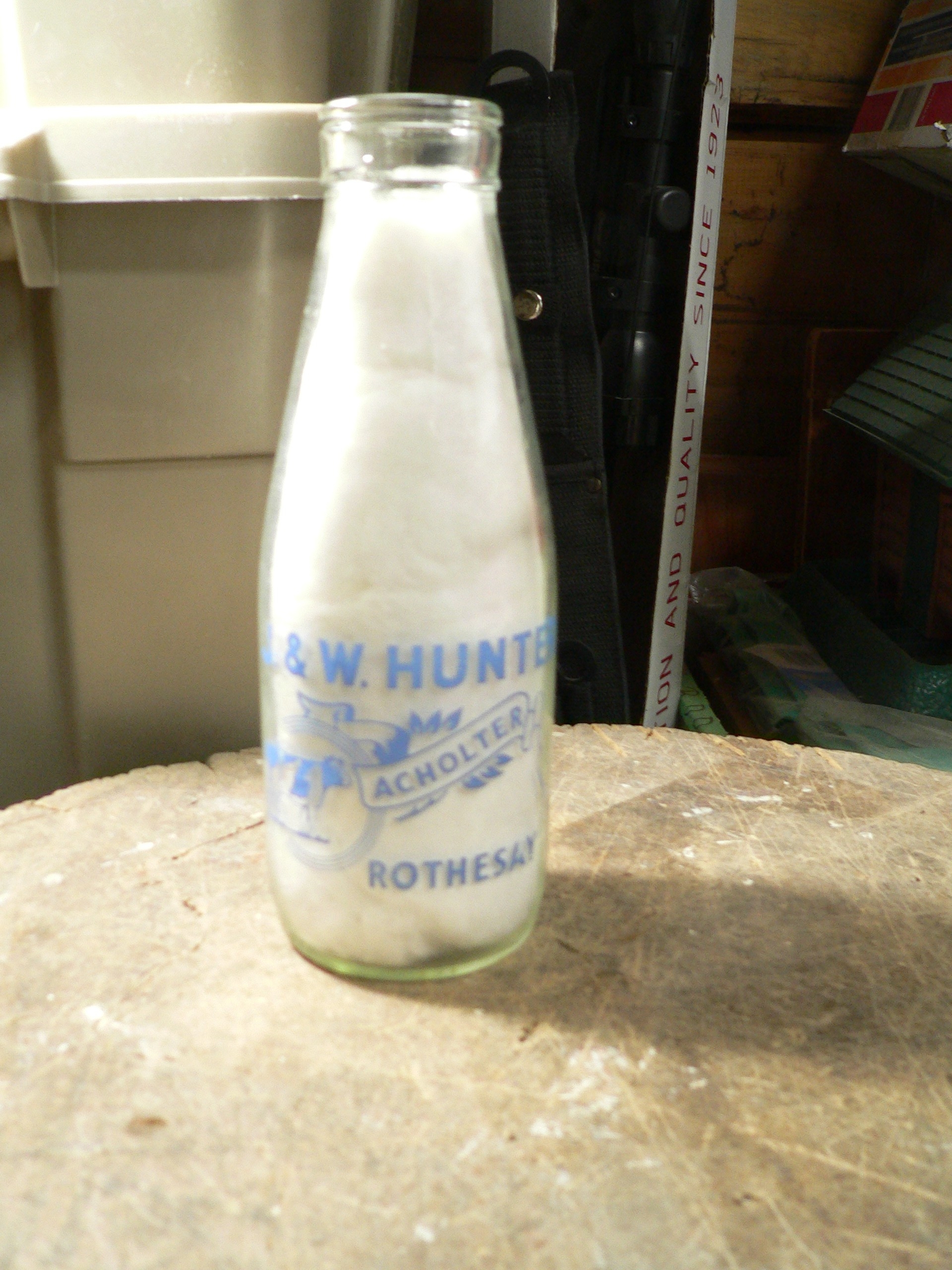 Bouteille antique de lait J & W Hunter # 9776.1