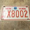 Plaque vintage moto New york # 9784 